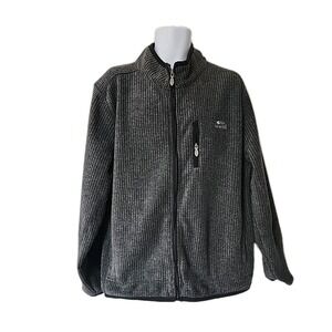 WEIRD FISH Full Zip Fleece‎ Jacket Grey/Blac Men's 3XL
